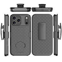 Buy 3-in-1 Modular Design – Combining a Magnetic Belt Clip, Shockproof Sliding Case, and a Woven Texture Kickstand for Total Access, Protection, and Hands-Free Viewingat - Gabriel at Caseles-iPhone 17 Pro Max, 