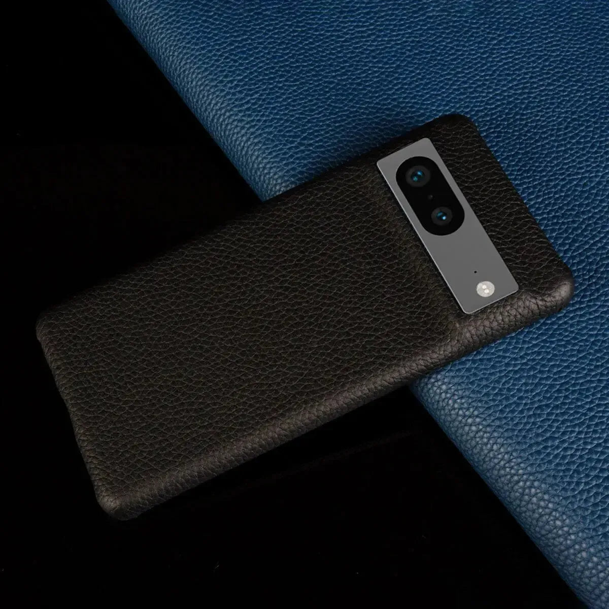 Buy Genuine Leather Google Pixel Case, Shockproof Slim Protective Grain Leather Cover – GAEL at Caseles-Google Pixel 9 Pro, Blue