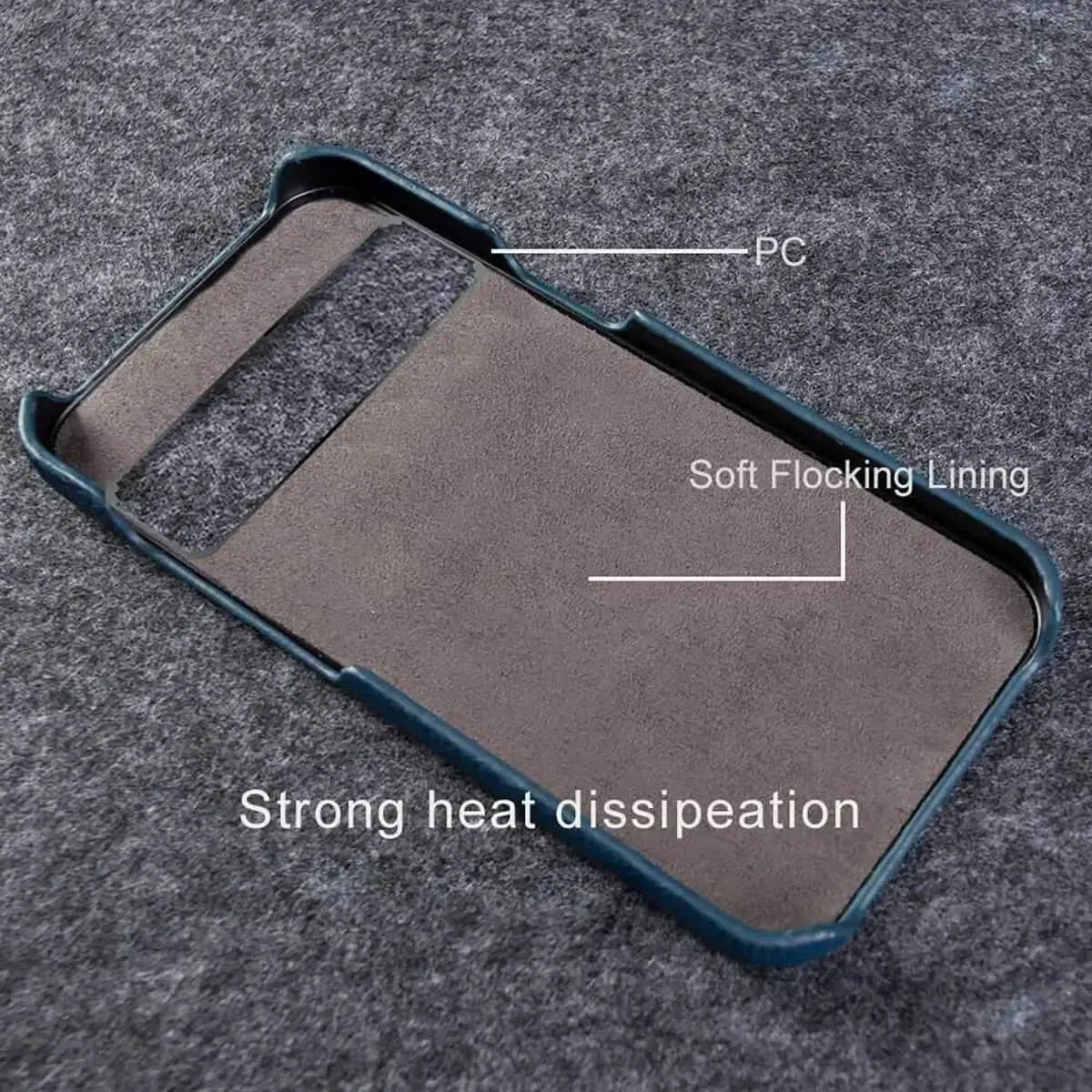 Buy Genuine Leather Google Pixel Case, Shockproof Slim Protective Grain Leather Cover – GAEL at Caseles-Google Pixel 9 Pro, Blue