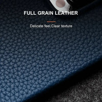Buy Genuine Leather Google Pixel Case, Shockproof Slim Protective Grain Leather Cover – GAEL at Caseles-Google Pixel 9 Pro, Blue