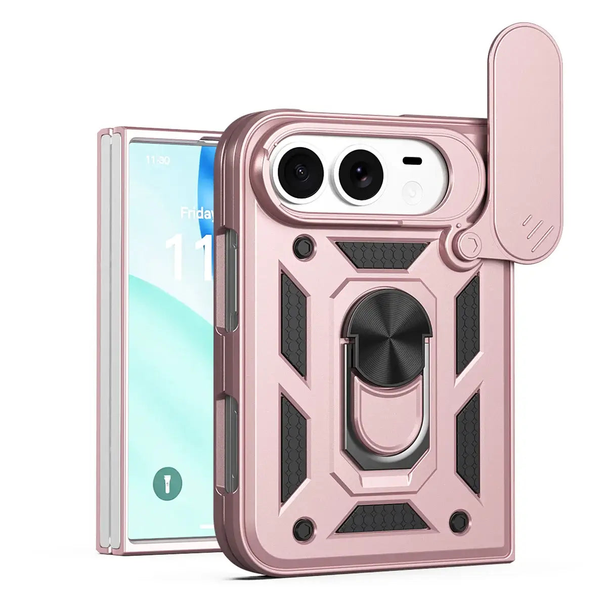 Buy Metal iPhone Ultra Case, with Built in Screen Protector, FullBody Protective Shockproof Heavy Duty Rugged Defender Cover- glide at Caseles-iPhone Ultra, Pink