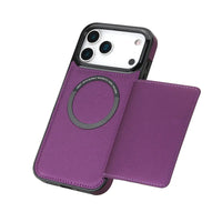 Buy Shockproof Protective Case with Card Holder, Magnetic Charging Compatibility & Hands-Free Viewing Stand - HALE at Caseles-iPhone 17 Pro Max, Black