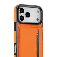Buy Shockproof Protective Case with Card Holder, Magnetic Charging Compatibility & Hands-Free Viewing Stand - HALE at Caseles-iPhone 17 Pro Max, Black