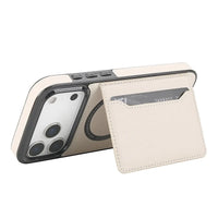 Buy Shockproof Protective Case with Card Holder, Magnetic Charging Compatibility & Hands-Free Viewing Stand - HALE at Caseles-iPhone 17 Pro Max, Black