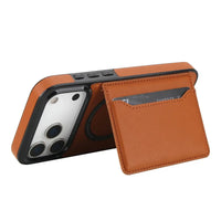 Buy Shockproof Protective Case with Card Holder, Magnetic Charging Compatibility & Hands-Free Viewing Stand - HALE at Caseles-iPhone 17 Pro Max, Black