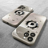 Buy Titanium Metallic Color Magnetic Case for iPhone Case for Magsafe Wireless Charging Case,Hayden at Caseles-iPhone 16 Pro Max, Gray