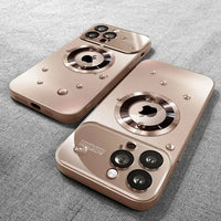 Buy Titanium Metallic Color Magnetic Case for iPhone Case for Magsafe Wireless Charging Case,Hayden at Caseles-iPhone 16 Pro Max, Gray