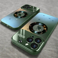 Buy Titanium Metallic Color Magnetic Case for iPhone Case for Magsafe Wireless Charging Case,Hayden at Caseles-iPhone 16 Pro Max, Gray