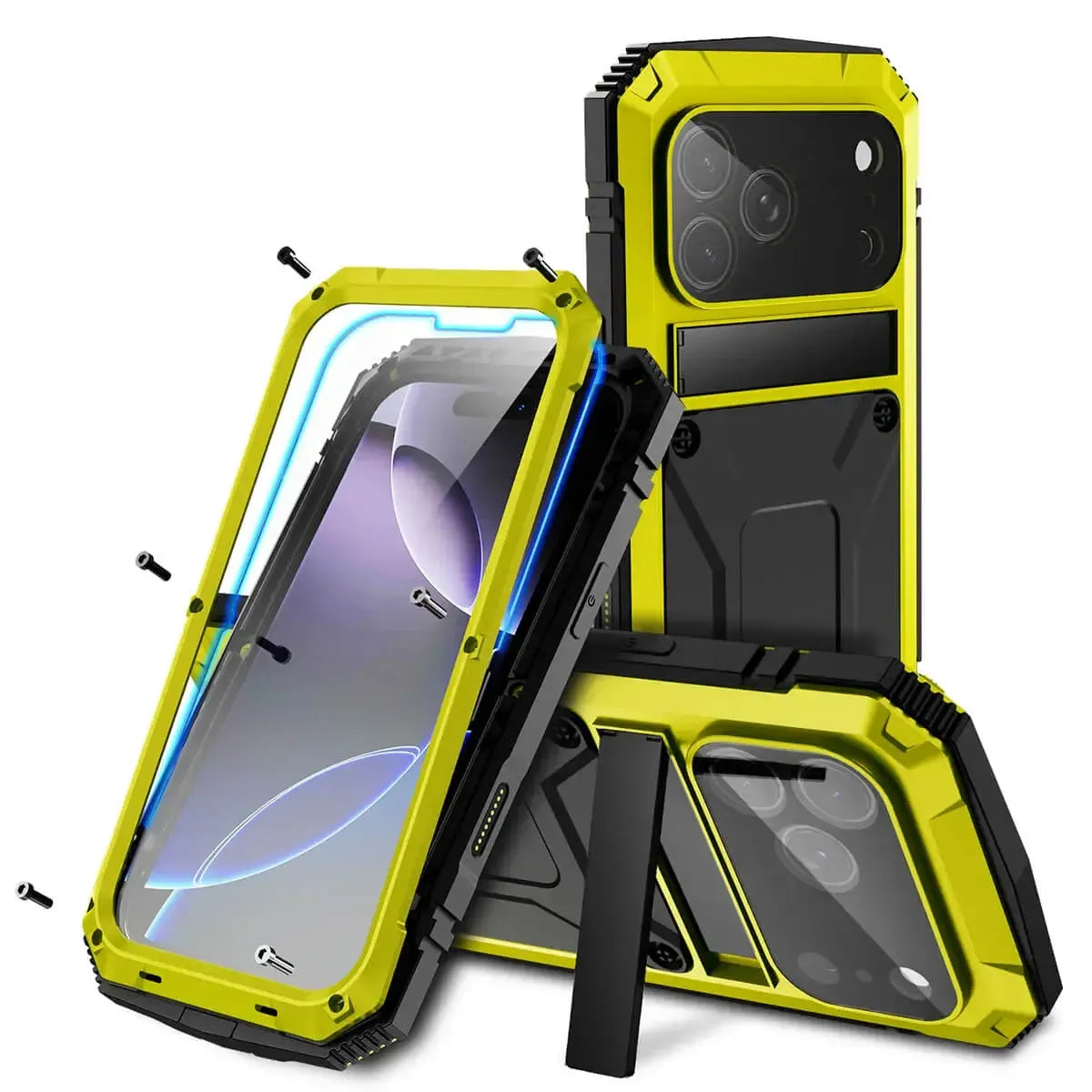 Buy Titanium Metallic Color Magnetic Case for iPhone Case for Magsafe Wireless Charging Case,Howard at Caseles-iPhone 17 Pro Max, Yellow
