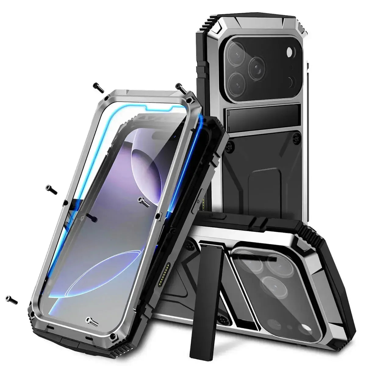 Buy Titanium Metallic Color Magnetic Case for iPhone Case for Magsafe Wireless Charging Case,Howard at Caseles-iPhone 17 Pro Max, Silver