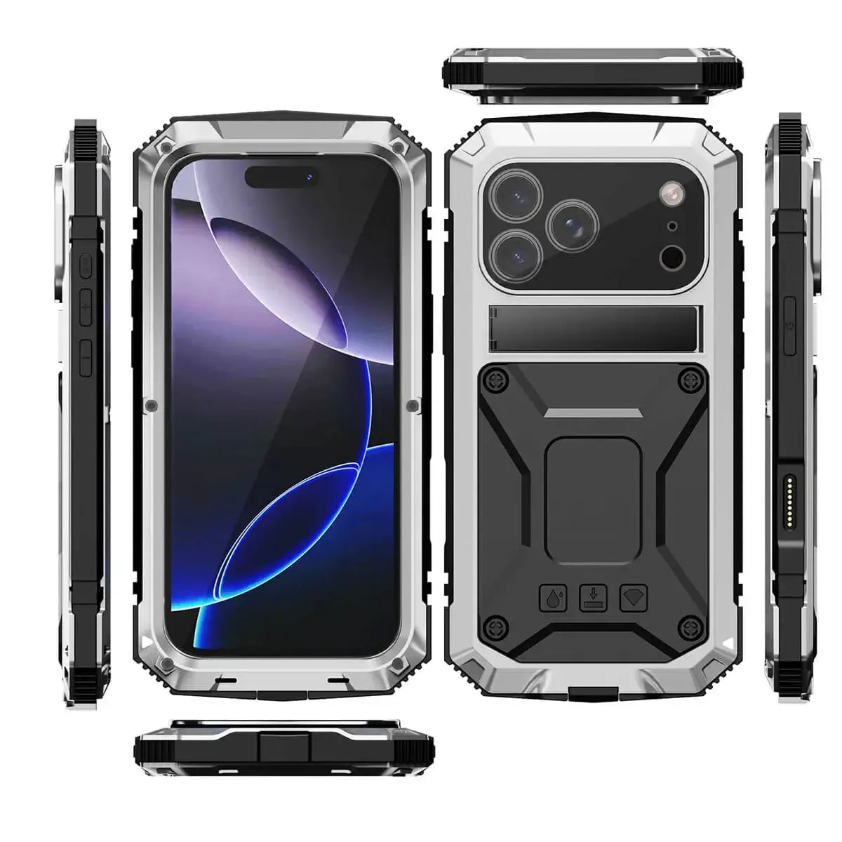 Buy Titanium Metallic Color Magnetic Case for iPhone Case for Magsafe Wireless Charging Case,Howard at Caseles-iPhone 17 Pro Max, Black