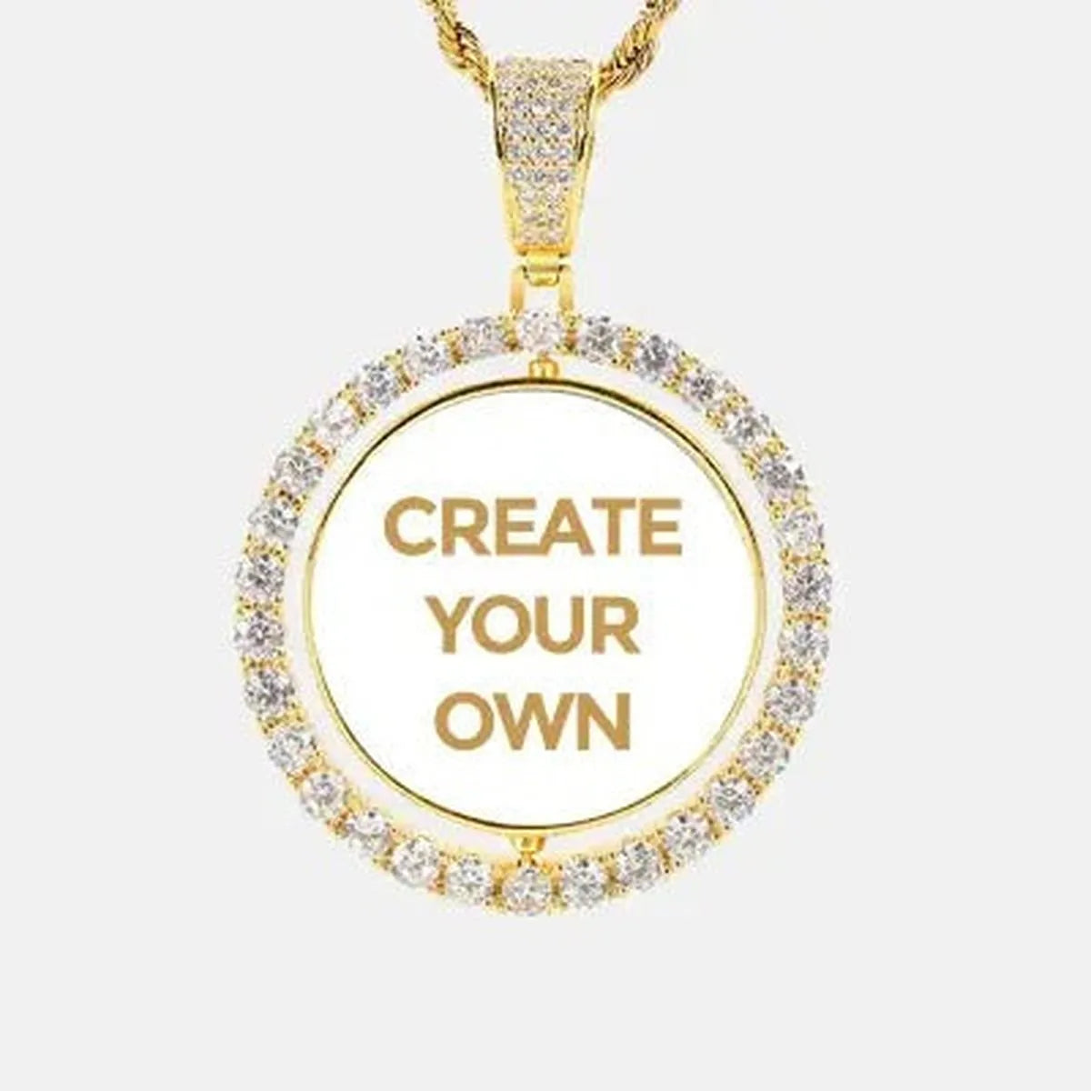 CUSTOM ROUND PHOTO PENDANT NECKLACE