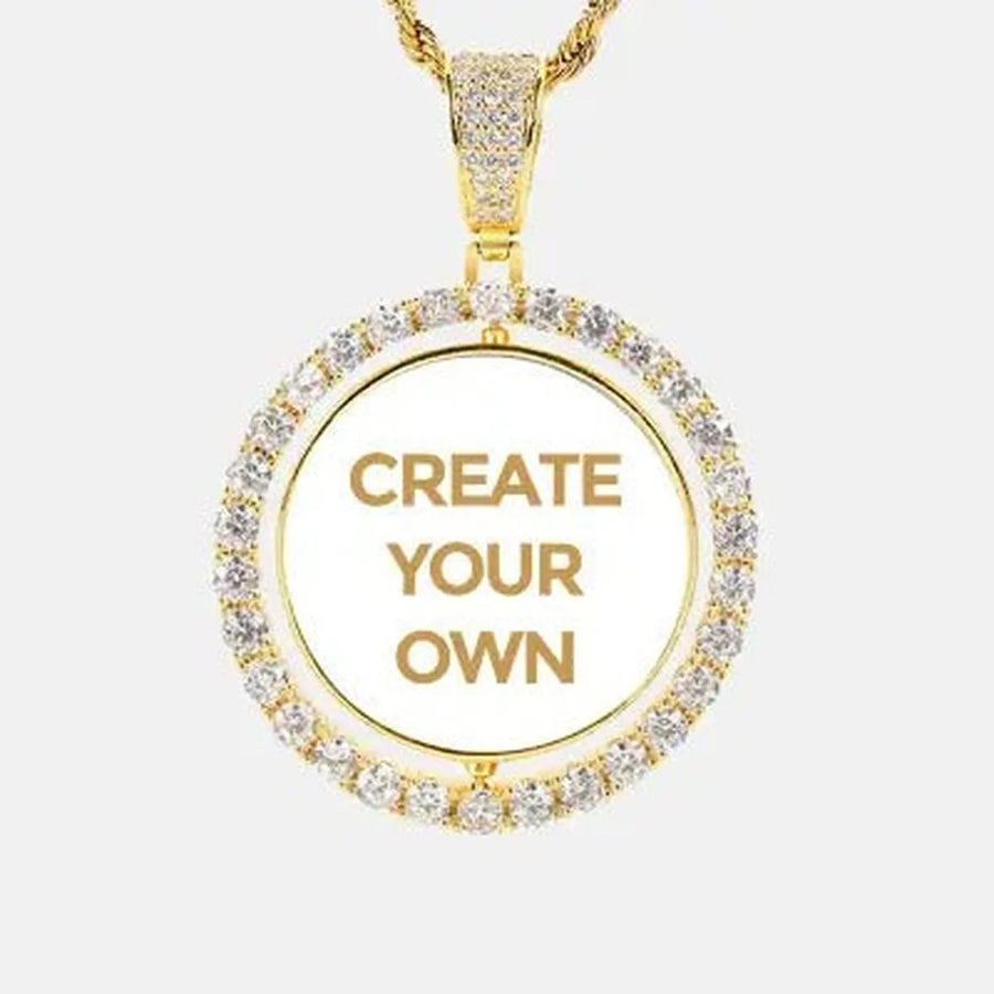 CUSTOM ROUND PHOTO PENDANT NECKLACE