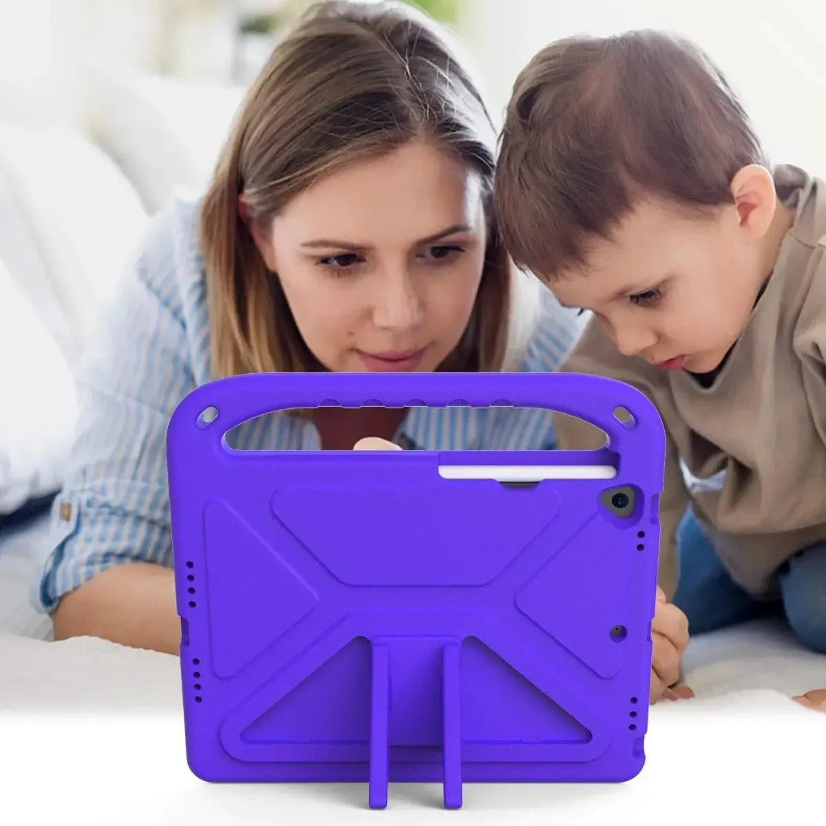 Buy Colorful iPad Case for Kids Easy Grab, Multicolor, Wipeable & Worry-Free: Messes Slide Right Off This Super Parent Sidekick! - Colorful iPad Case for Kids Easy Grab at Caseles-iPad Air 11 (2025 11 inch), Pink