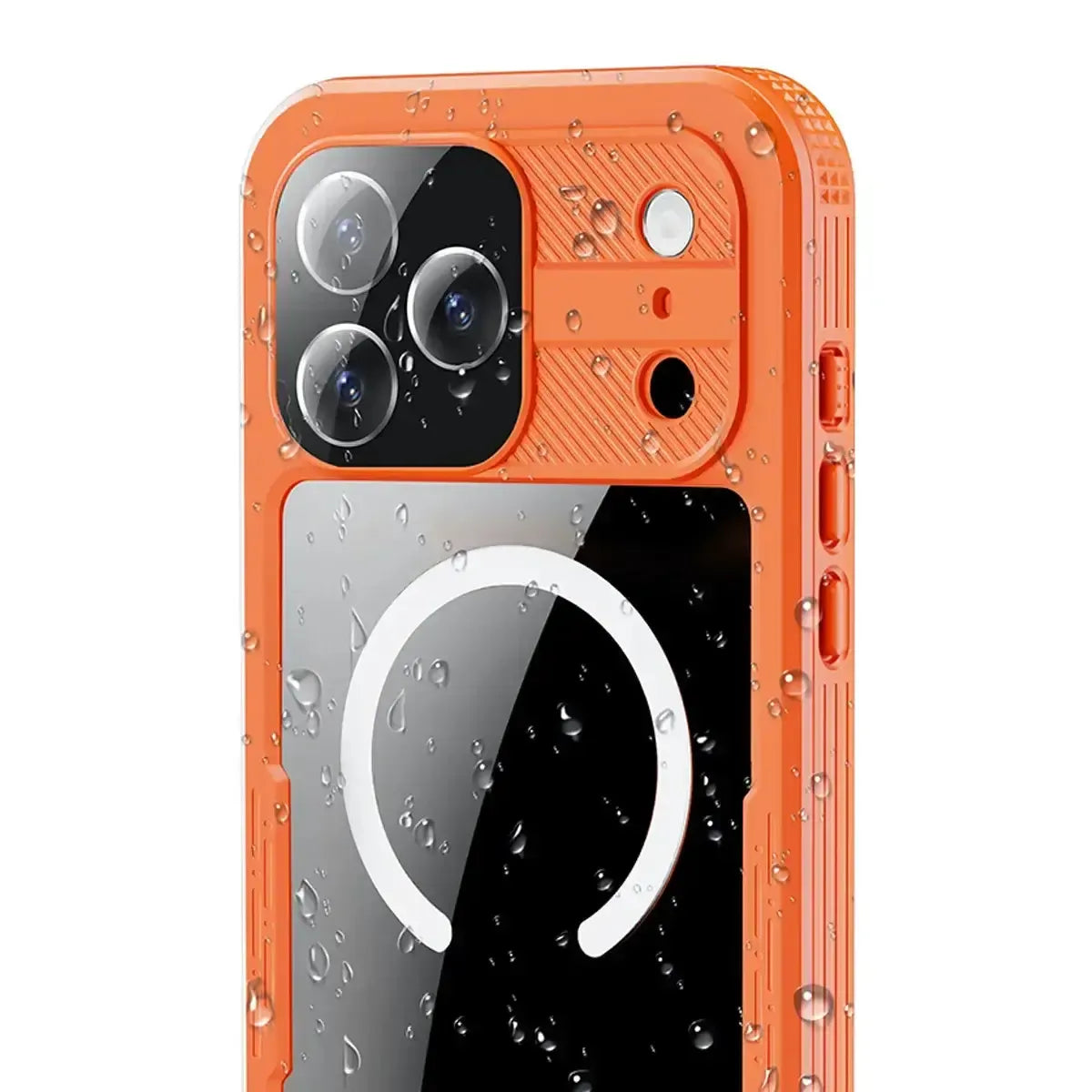 Buy IP68 Waterproof Phone Case, Compatible with Magsafe, Built in Screen Protector, 14FT Shockproof, Rugged Metal Full Body Aluminum Cover - Kayden at Caseles-iPhone 17 Pro Max, Black