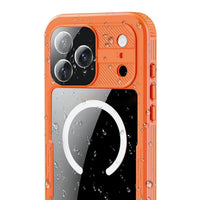 Buy IP68 Waterproof Phone Case, Compatible with Magsafe, Built in Screen Protector, 14FT Shockproof, Rugged Metal Full Body Aluminum Cover - Kayden at Caseles-iPhone 17 Pro Max, Black