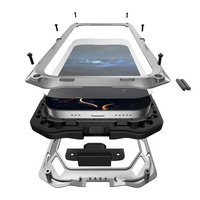 Buy Military Grade Magnetic Case for iPhone 17 Series, Full-Body Armor with Screen Protector, 360° Rotatable Kickstand & Lens Guard - Knox at Caseles-iPhone 17 Pro Max, Black