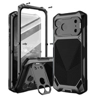 Buy Military Grade Magnetic Case for iPhone 17 Series, Full-Body Armor with Screen Protector, 360° Rotatable Kickstand & Lens Guard - Knox at Caseles-iPhone 17 Pro Max, Black