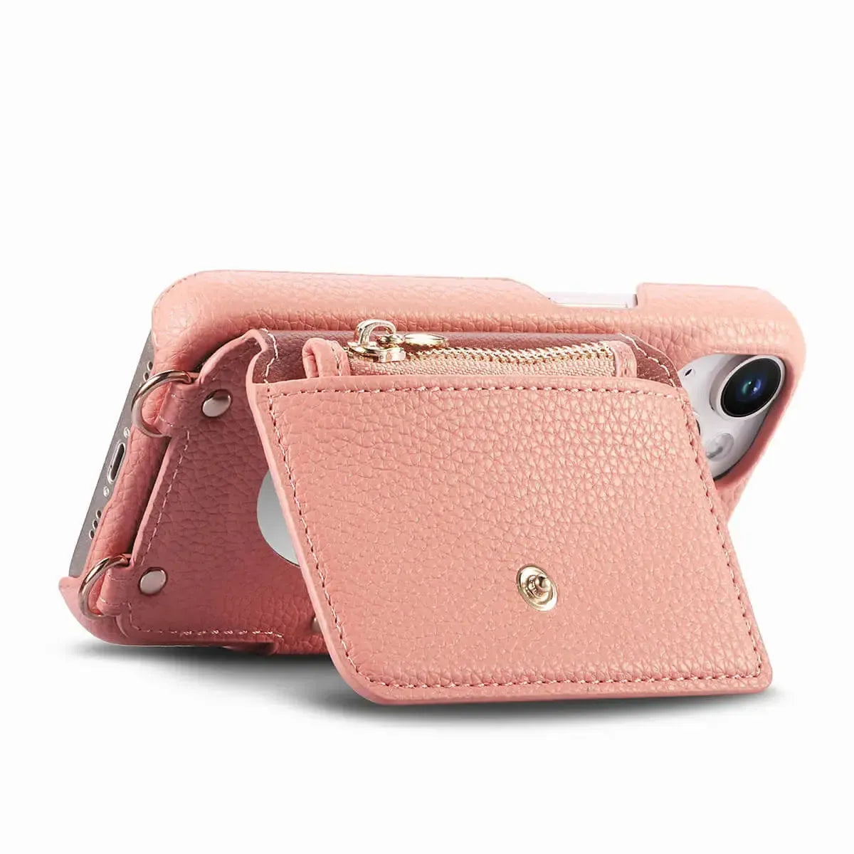 Buy Leather Crossbody Wallet Case with Mirror, Card Slots, Stand & Shockproof Shell for Google Pixel - Kylie at Caseles-Google Pixel 9 Pro XL, Black