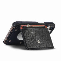 Buy Leather Crossbody Wallet Case with Mirror, Card Slots, Stand & Shockproof Shell for Google Pixel - Kylie at Caseles-Google Pixel 9 Pro XL, Black