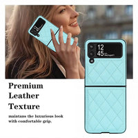 Buy Skin-Touch Leather Flip Case for Galaxy Z Flip, 360° Slim Full Protection Cover , Lanie at Caseles-Samsung Galaxy Z Flip 7, Black
