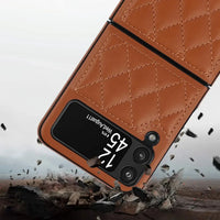Buy Skin-Touch Leather Flip Case for Galaxy Z Flip, 360° Slim Full Protection Cover , Lanie at Caseles-Samsung Galaxy Z Flip 7, Black