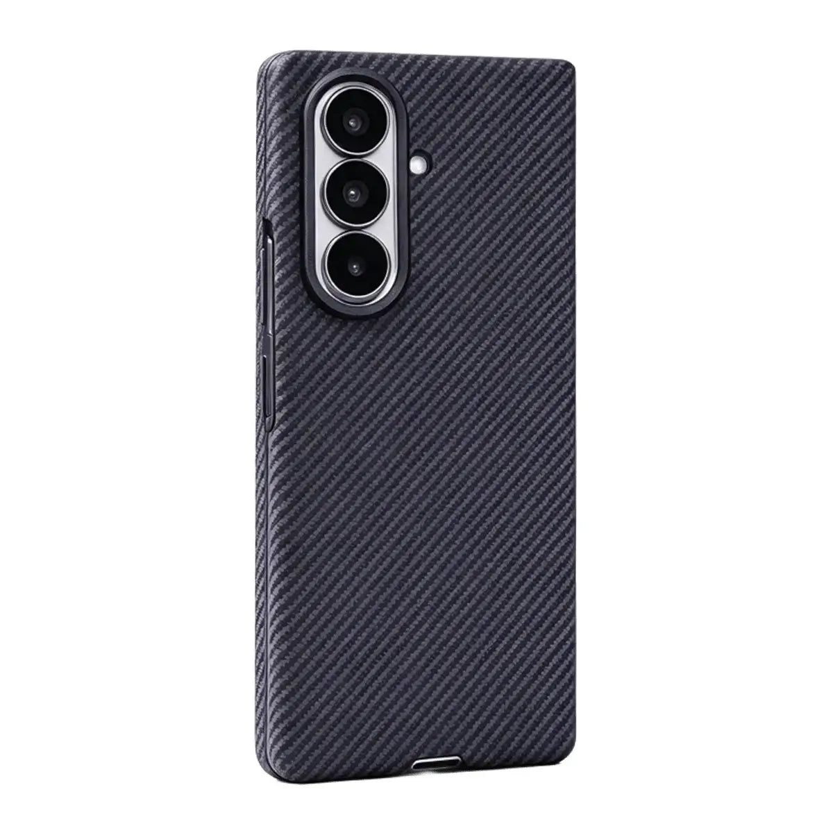 Buy Slim carbon fiber texture case for Galaxy Z Fold 8. Built-in screen protector & strong magnets for MagSafe charging. Precise fit, zero bulk. - LEO at Caseles-Samsung Galaxy Z Fold 8 Ultra, Black