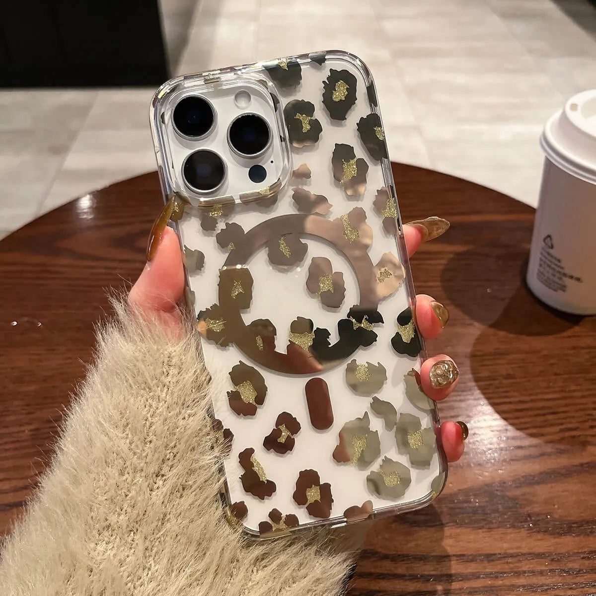 LEOPARD PRINT CLEAR MAGSAFE CASE