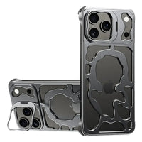Buy Luxury Metal Case with Magnetic Lens Ring & Stand, Seamlessly Integrates with MagSafe, Shockproof & Enhanced Cooling - Levi at Caseles-iPhone 17 Pro Max, Black