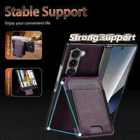 Buy Premium Leather Case with Detachable Magnetic Wallet, 360° Hinge Protection & Slim Professional Profile - Luke at Caseles-Samsung Galaxy Z Fold 8 Ultra, Black