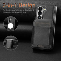 Buy Premium Leather Case with Detachable Magnetic Wallet, 360° Hinge Protection & Slim Professional Profile - Luke at Caseles-Samsung Galaxy Z Fold 8 Ultra, Black