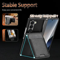 Buy Premium Leather Case with Detachable Magnetic Wallet, 360° Hinge Protection & Slim Professional Profile - Luke at Caseles-Samsung Galaxy Z Fold 8 Ultra, Black
