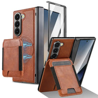 Buy Premium Leather Case with Detachable Magnetic Wallet, 360° Hinge Protection & Slim Professional Profile - Luke at Caseles-Samsung Galaxy Z Fold 8 Ultra, Brown