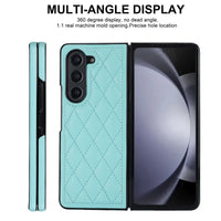 Buy Slim PU Leather Case for Galaxy Z Fold, Lightweight Shockproof Hard Cover, Minimalist Business Style , LYNE at Caseles-Samsung Galaxy Z Fold 7, Black