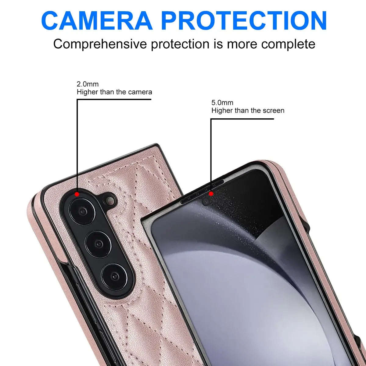 Buy Slim PU Leather Case for Galaxy Z Fold, Lightweight Shockproof Hard Cover, Minimalist Business Style , LYNE at Caseles-Samsung Galaxy Z Fold 7, Black