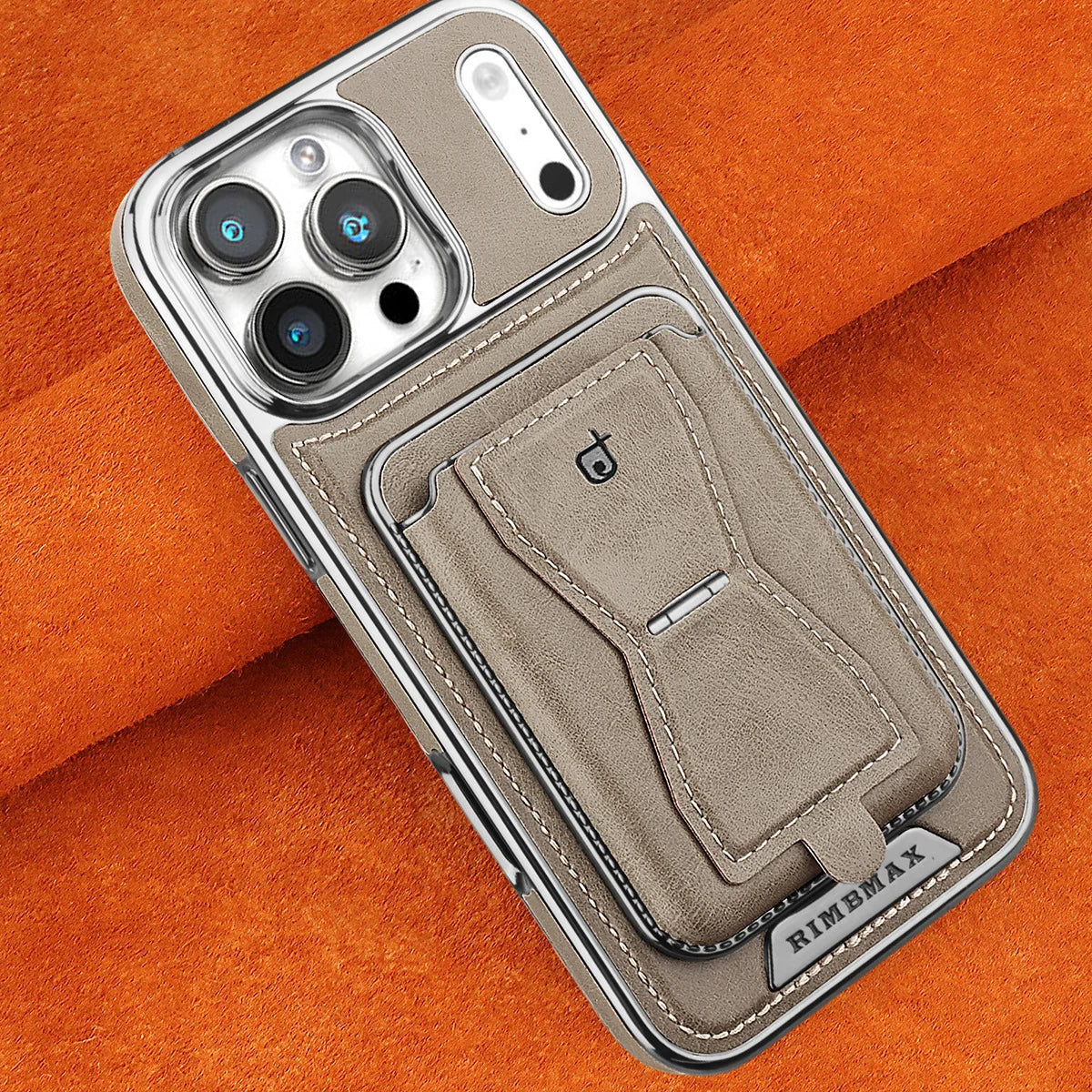 Buy Full Coverage Protection, Leather Phone case, Phone Stander, Card Holder Wallet Case - MALCOLM at Caseles-iPhone 17 Pro Max, Malcolm-Brown