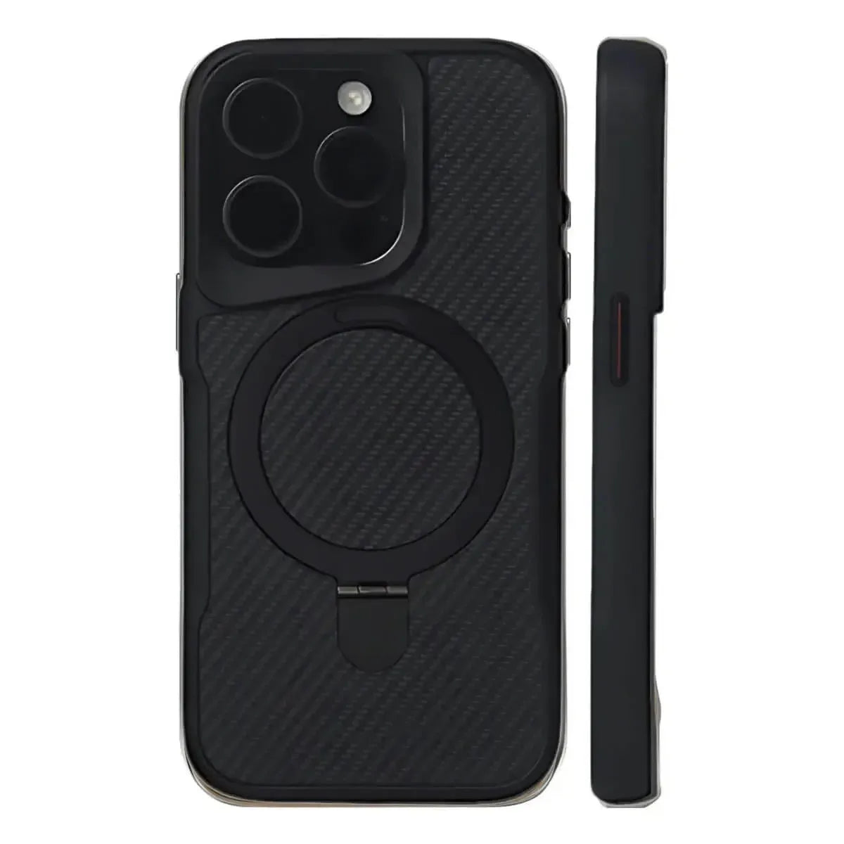 Buy Magnetic Shockproof iPhone Case with 360° Rotatable Invisible Ring Stand, Slim Armor Design Compatible with MagSafe - MASON at Caseles-iPhone 16 Pro Max, Black