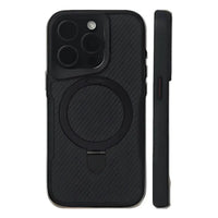 Buy Magnetic Shockproof iPhone Case with 360° Rotatable Invisible Ring Stand, Slim Armor Design Compatible with MagSafe - MASON at Caseles-iPhone 16 Pro Max, Black