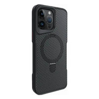 Buy Magnetic Shockproof iPhone Case with 360° Rotatable Invisible Ring Stand, Slim Armor Design Compatible with MagSafe - MASON at Caseles-iPhone 17 Pro Max, Black