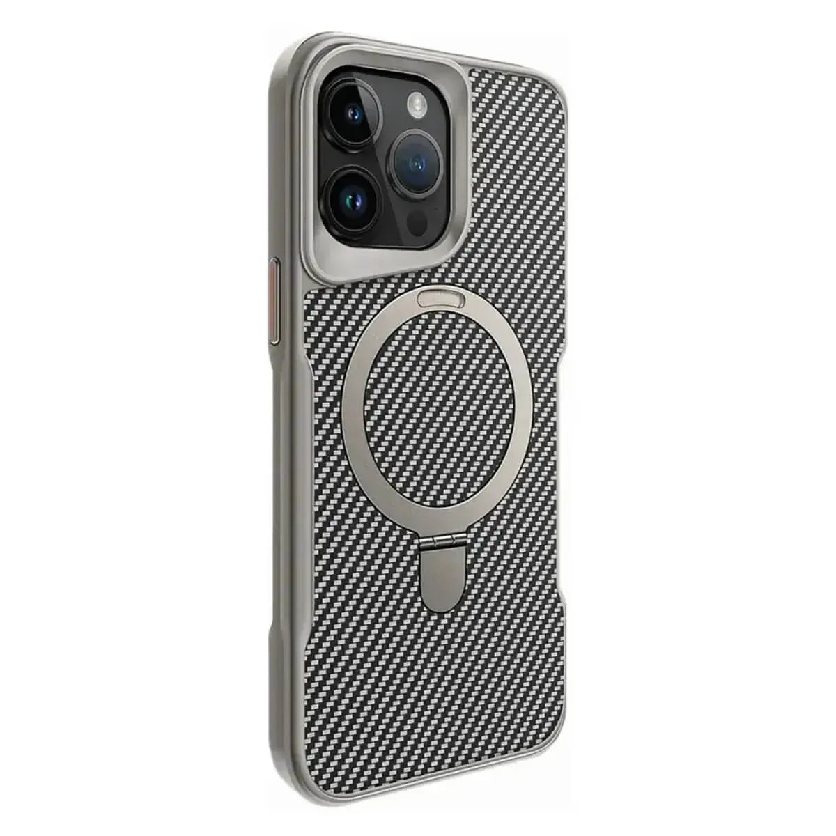 Buy Magnetic Shockproof iPhone Case with 360° Rotatable Invisible Ring Stand, Slim Armor Design Compatible with MagSafe - MASON at Caseles-iPhone 17 Pro Max, Black