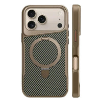 Buy Magnetic Shockproof iPhone Case with 360° Rotatable Invisible Ring Stand, Slim Armor Design Compatible with MagSafe - MASON at Caseles-iPhone 17 Pro Max, Gold