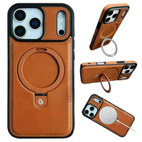 Buy Classic Leather Phone Case, Support MagSafe Wireless Charging, Premium Leather,iPhone Case - MATEO at Caseles-iPhone 17 Pro Max, Mateo-Brown