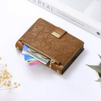 Buy Vegan Leather Flip Case with Multi-Card Slots, Zipper Pocket, Hands-Free Kickstand & Drop-Resistant Defense - MAVE at Caseles-iPhone Ultra, Purple
