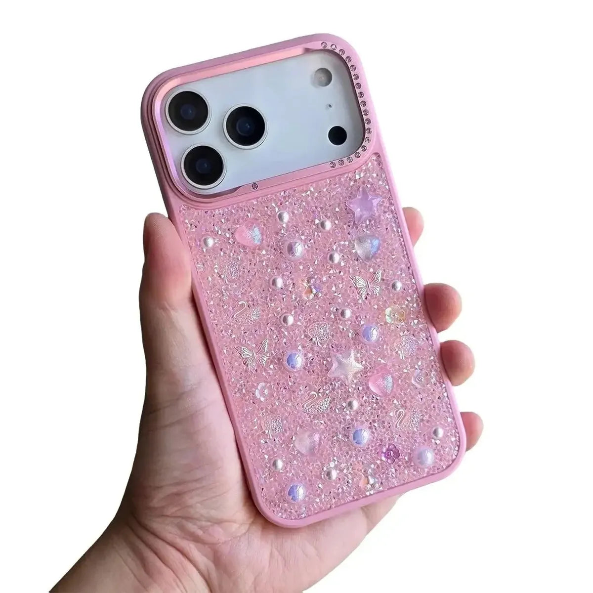 Buy Iridescent Feather Glitter Case for iPhone: MagSafe Compatible, Slim Anti-Drop Shield - LUMI at Caseles-iPhone 17 Pro Max, Light Purple
