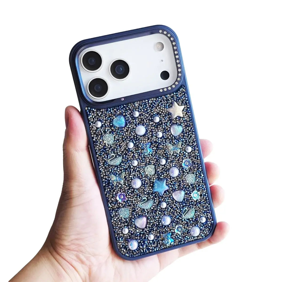 Buy Iridescent Feather Glitter Case for iPhone: MagSafe Compatible, Slim Anti-Drop Shield - LUMI at Caseles-iPhone 17 Pro Max, Light Purple