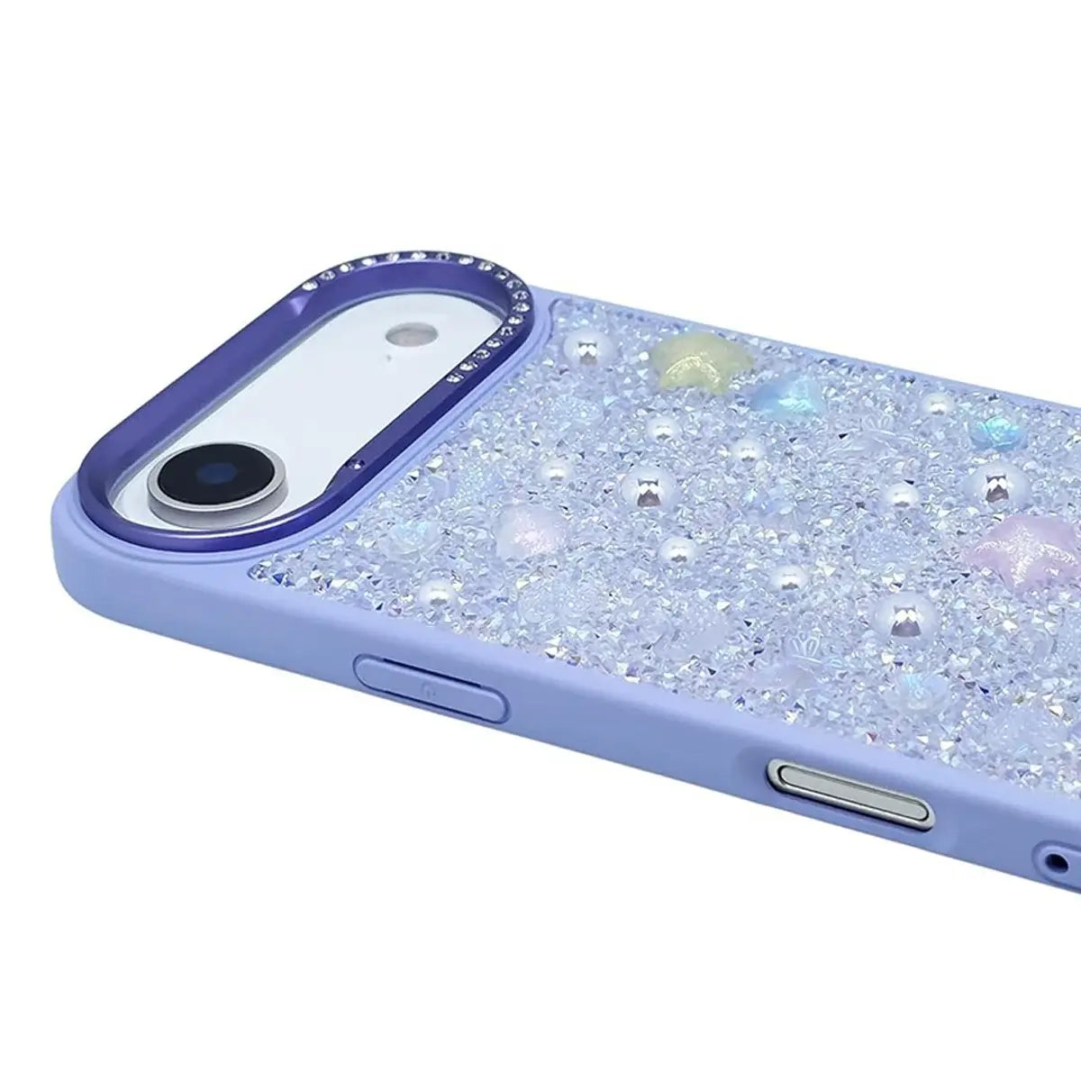 Buy Iridescent Feather Glitter Case for iPhone: MagSafe Compatible, Slim Anti-Drop Shield - LUMI at Caseles-iPhone 17 Pro Max, Light Purple