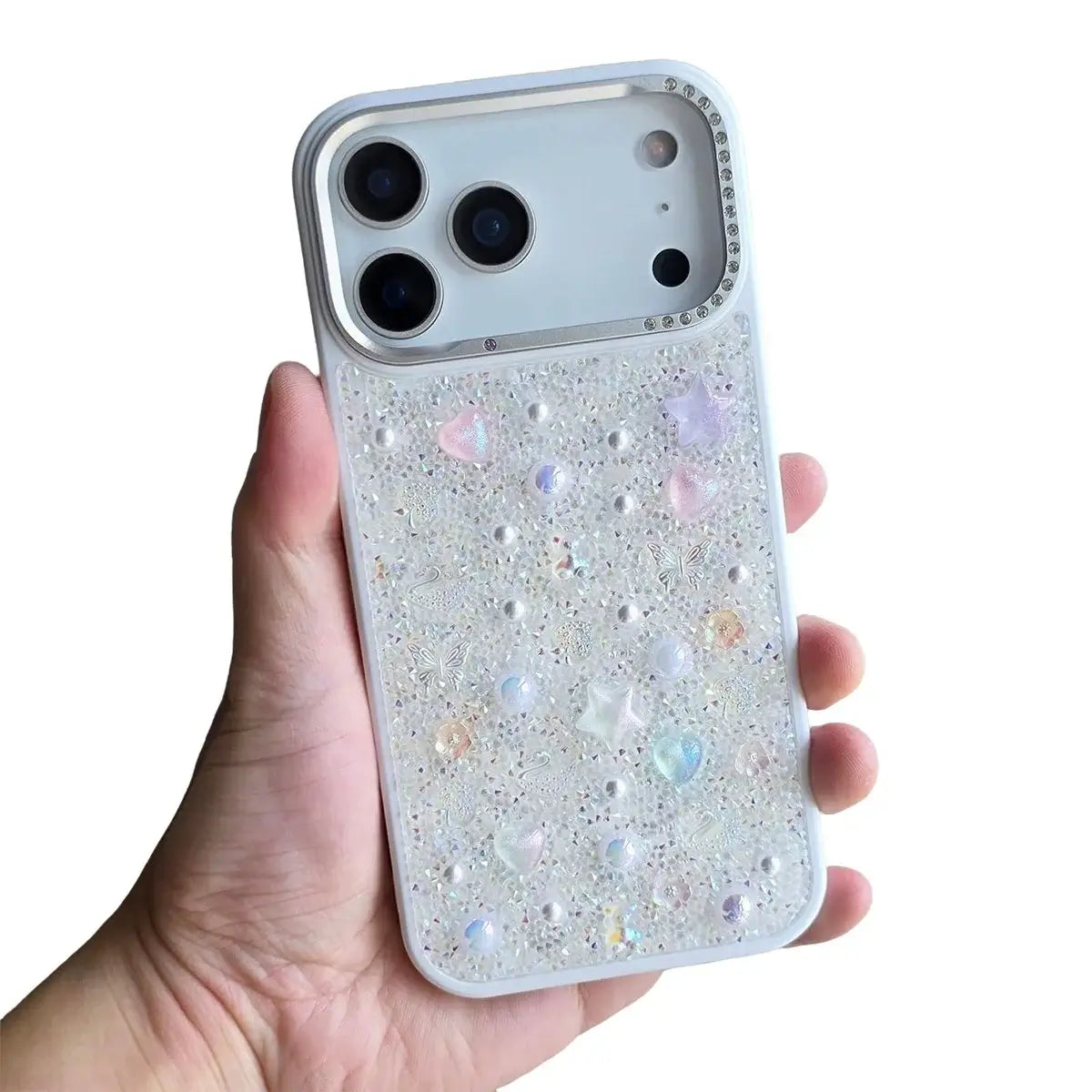 Buy Iridescent Feather Glitter Case for iPhone: MagSafe Compatible, Slim Anti-Drop Shield - LUMI at Caseles-iPhone 17 Pro Max, Light Purple