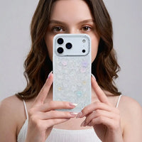 Buy Iridescent Feather Glitter Case for iPhone: MagSafe Compatible, Slim Anti-Drop Shield - LUMI at Caseles-iPhone 17 Pro Max, Light Purple