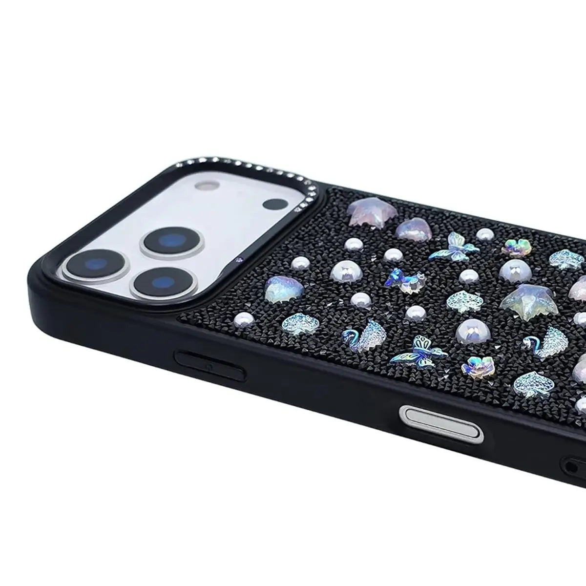 Buy Iridescent Feather Glitter Case for iPhone: MagSafe Compatible, Slim Anti-Drop Shield - LUMI at Caseles-iPhone 17 Pro Max, Light Purple