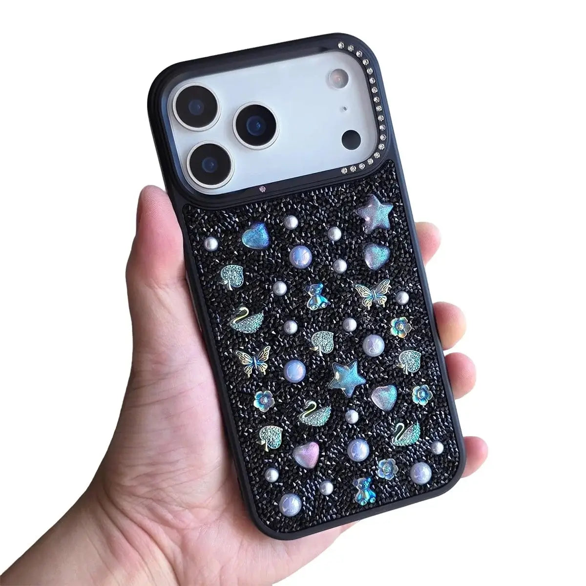 Buy Iridescent Feather Glitter Case for iPhone: MagSafe Compatible, Slim Anti-Drop Shield - LUMI at Caseles-iPhone 17 Pro Max, Light Purple